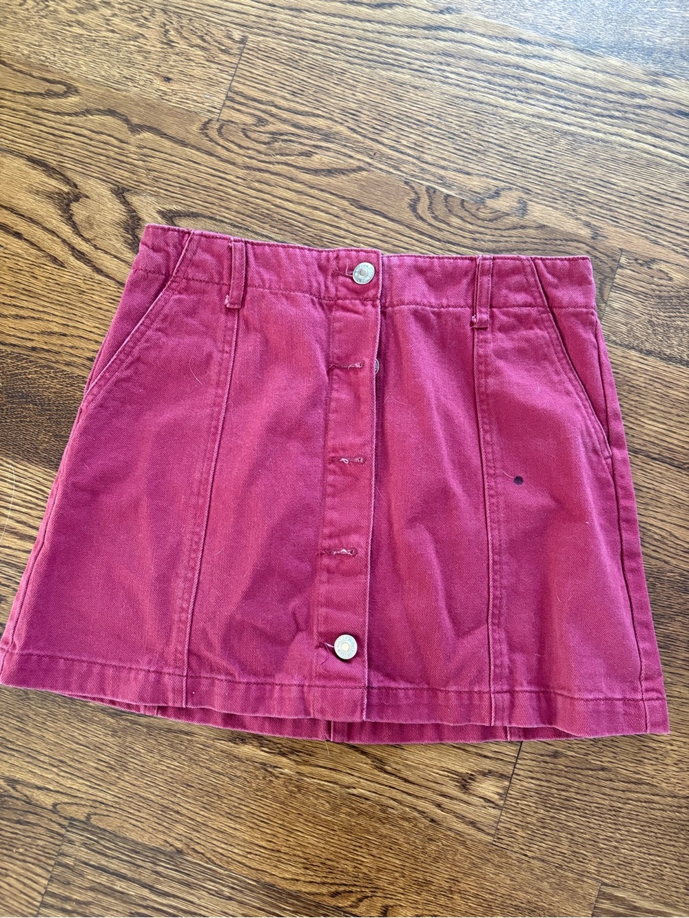 Forever 21 Rose Pink Button-Front Mini Skirt